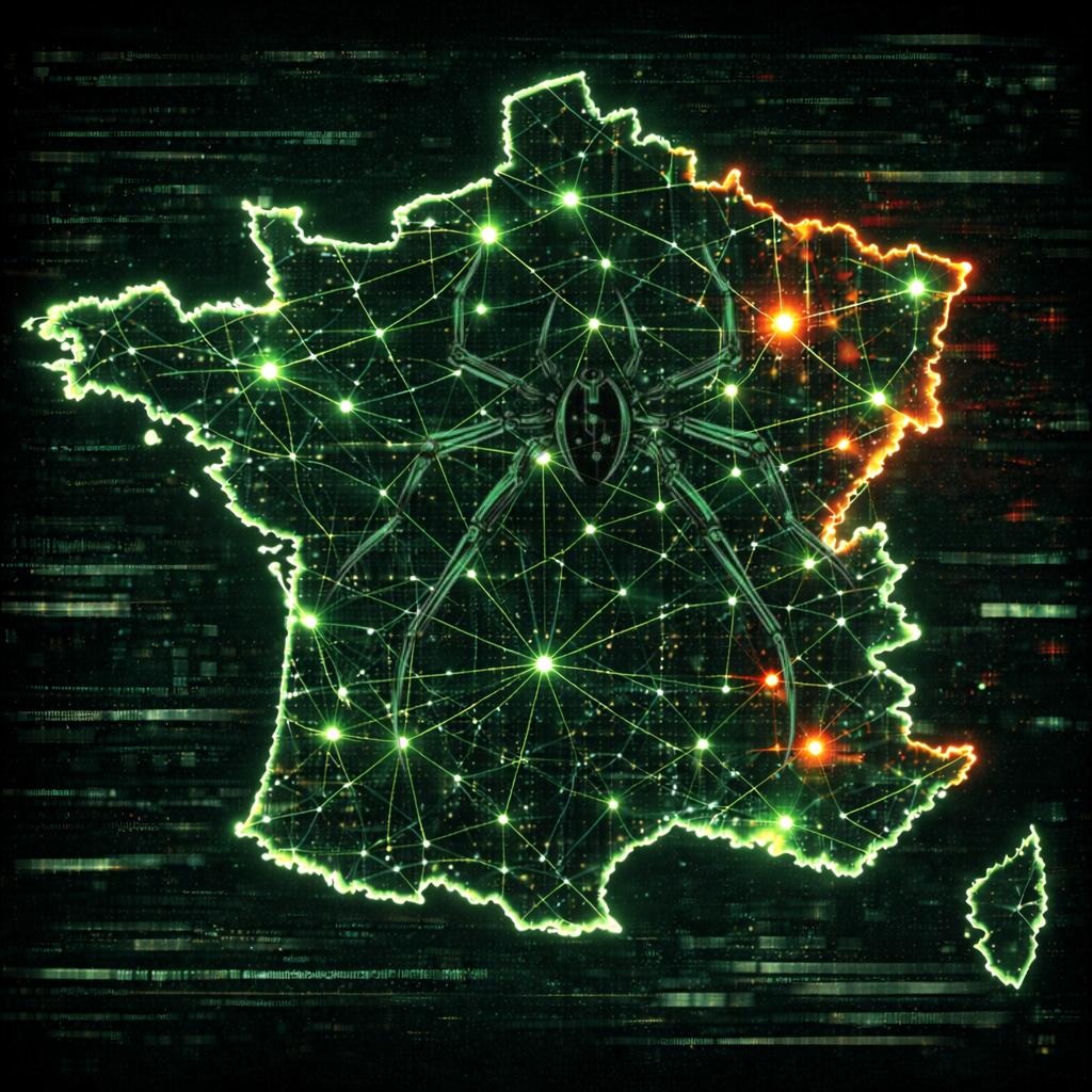 Carte de France néon / cyberpunk